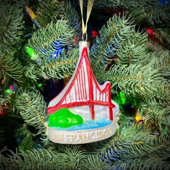 San Francisco Golden Gate Bridge Glass Ornament - Picture 6 of 7